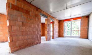 Rohbau Innenaufnahme Mehrfamilienhausbaustelle